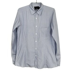 Diesel Black‎ Gold Men's Blue Striped Long Sleeve Button Up Dress Shirt Size 48